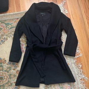 Ann taylor shawl collar wrap coat